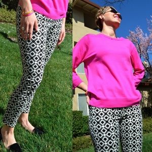 J. Crew Toothpick Ankle Skinny Pants Geo Print 26